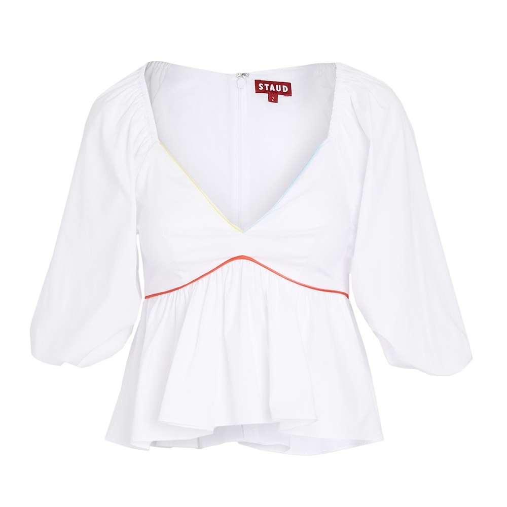 STAUD Dani top in white size 8